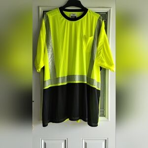 High-Visibility Yellow and Black Men's Shirt